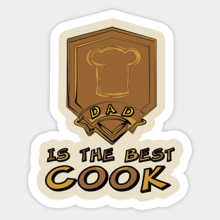 DAD is the best cook birthday gift shirt Sticker